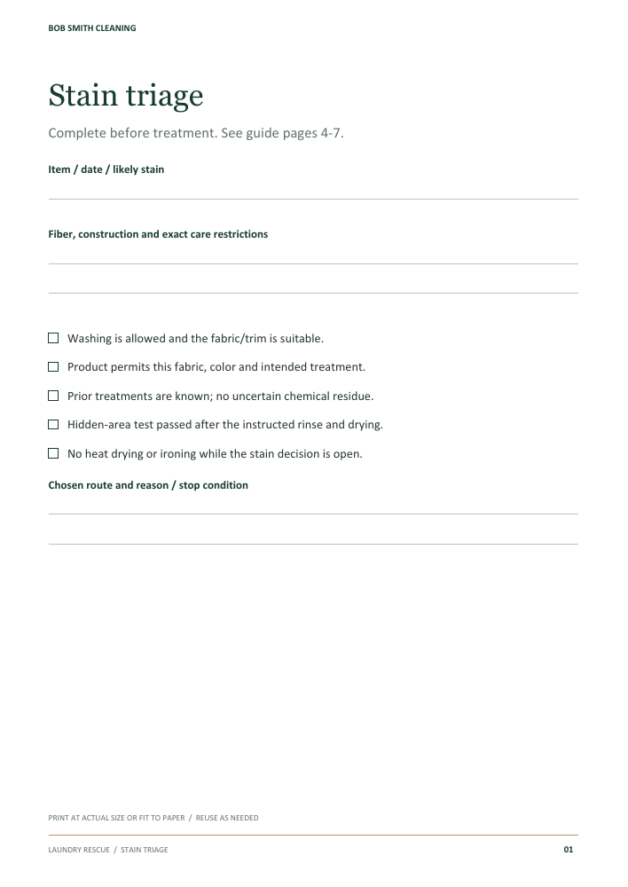 Actual printable laundry worksheet