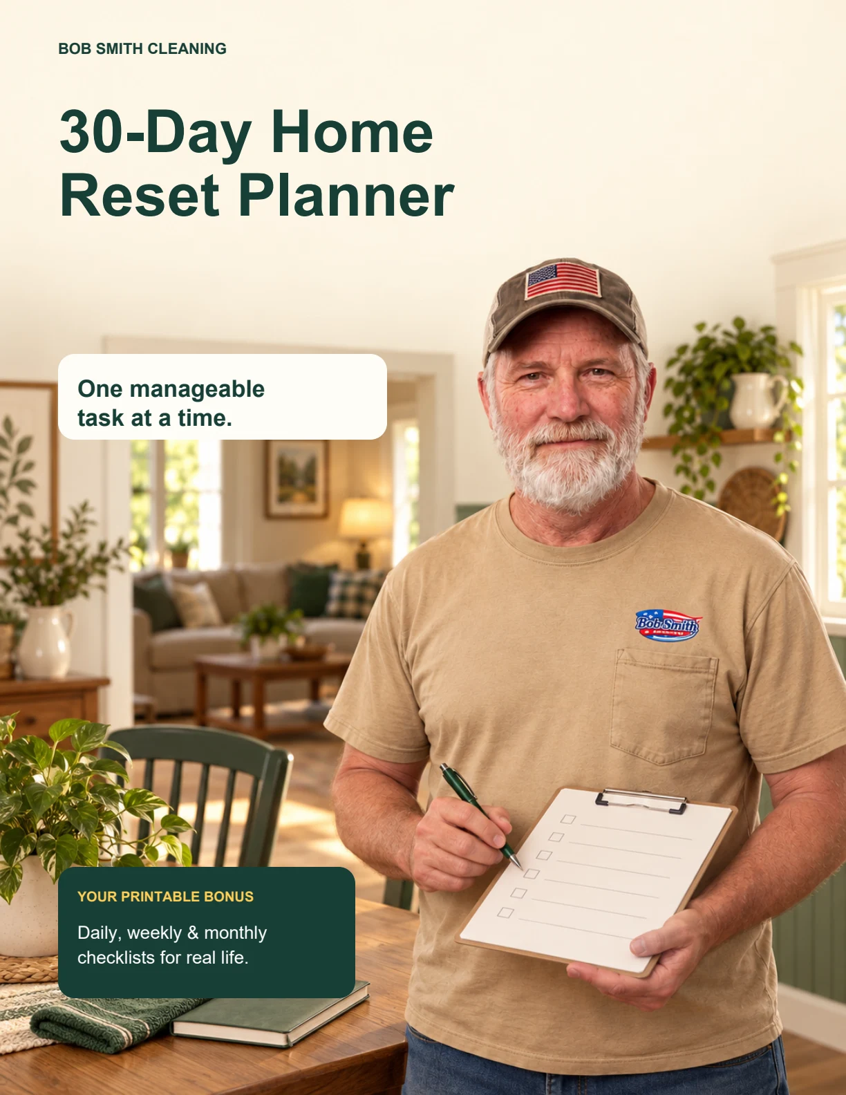 Cover of the included 30-Day Home Reset Planner